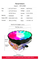 Pendingin Komputer Silent Gaming Pccooler 2 4 Pipa Kipas Pendingin Prosesor Radiator Universal untuk Intel AMD Socket TDP 120W Langsung dari Pabrik