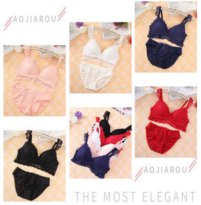 Vente en gros sans anneau en acier, soutien-gorge push up sexy, <span class=keywords><strong>lingerie</strong></span> en dentelle, ensemble de sous-vêtements sexy pour femmes matures - Product Image 3