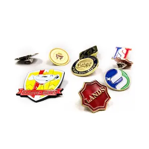 Commercial Button Magnetic Factory 3D Round Custom Enamel Lapel Pins Hard Logo Badge