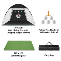 Harbour PGM-Redes de Golf para entrenamiento al aire libre, accesorio para practicar la conducción con estera