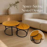 Table basse circulaire moderne de style nordique avec structure en fer pour salon et bureau, design minimaliste, mobilier de maison