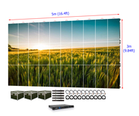 Écran LED de location extérieur 5x3m P2.976, pas de pixel de 2,9 mm, étanche IP65, résolution 8K, HDR10+, affichage pour événements