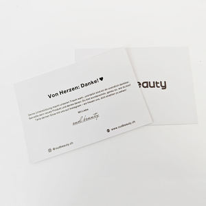 Small Business Personalized Luxury Embossed White Card Paper Logo Printed Wholesale 'Thank You' Card with Matt Lamination - Product Image 2