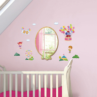 Autocollant Miroir 3D Acrylique Personnalisé Écologique Étanche Vernis Mat 20x30cm pour Décoration Murale Chambre Enfant Impression UV