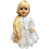 Muñecas de moda de vinilo realista de 16 pulgadas para niños, juguete para jugar DIY, pelo grueso, ojos grandes, regalo de cumpleaños, muñeca Reborn realista