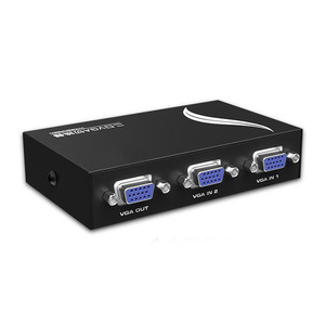 Svga/<span class=keywords><strong>Vga</strong></span> Handmatige Schakelaar Metalen Behuizing 15 Pin 1 In <span class=keywords><strong>2</strong></span> <span class=keywords><strong>Splitter</strong></span> Box Db15 D-Sub - Product Image 1