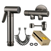 Ensemble de pulvérisateur de bidet portatif moderne en acier inoxydable avec douchette, robinet d'angle pour bidet de toilette, pulvérisateur mural pour salle de bain