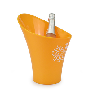 Bsci ถังน้ำแข็งพลาสติกอะคริลิคถังน้ำแข็งพิมพ์โลโก้สำหรับขายเบียร์ไวน์ ISO9001สั่งทำได้ - Product Image 6