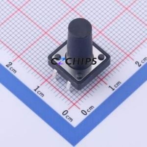 K2-1103DP-Y4SW-04 Tactile Switch Through hole Component (THT)-4P,12x12mm Switch Round Button 2.5N Through Hole 12mm - Product Image 1