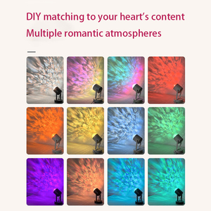 Lampe de table à effet d'ondulation d'eau, petite veilleuse, lumière d'ambiance rotative pour chevet, décoration de chambre, projection <span class=keywords><strong>Netflix</strong></span> - Product Image 6