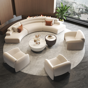 Muebles de Sala de Estar Modernos de Lujo Ligero para Tienda 4S, Oficina, Área de Hotel, Recepción-Ventas, Sala de Estar 20250621L - Product Image 4