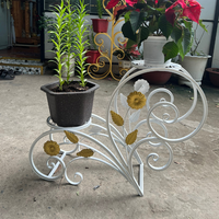 Support à fleurs en fer forgé, étagère de présentation moderne multi-niveaux, jardinières métalliques, support de sol pour plantes suspendues, décoration contemporaine pour la maison, facile à assembler
