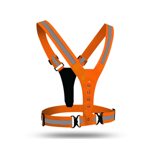 Gilet promotionnel en polyester de qualité supérieure, réfléchissant, LED, réglable, certifié EN 20471, imprimé par transfert thermique, événements de marche/course, personnalisé - Product Image 6