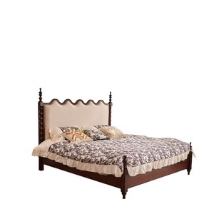 <span class=keywords><strong>Letto</strong></span> <span class=keywords><strong>Matrimoniale</strong></span> di Alta Gamma in Legno Massello Color Crema per Camera da <span class=keywords><strong>Letto</strong></span> Principale Prodotto in Cina - Product Image 5