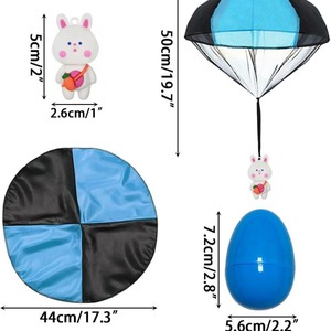 Easter <b>Eggs</b> With Parachutes Toy Set 6 Colors For Kids Easter <b>Decoration</b> Non Toxic Plastic <b>Egg</b> Shape - Product Image 4