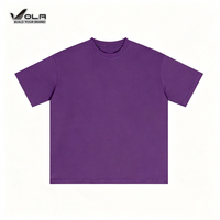 Luxe gewassen dubbelgaren 235g katoenen T-shirt 7A antibacterieel koel gevoel anti-mijt effen ronde hals zomer sport basic T-shirt S-2XL