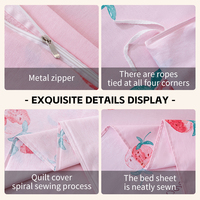 Vente en gros de draps de lit personnalisés, 4 pièces, housse de couette, ensemble de literie 100% coton, taille Queen, taille King, ensembles de draps complets, super doux, luxueux