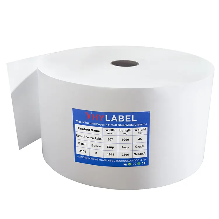 Zelfklevend Papier Semi Gloss Papier Label Voorraad Grondstof Sticker Jumbo Rolls