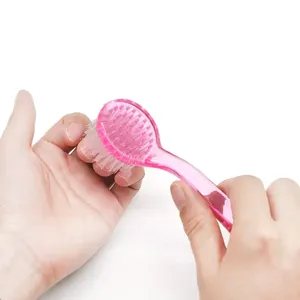 New Plastic Nail Brush Soft Remove <b>Dust</b> Make Up Washing Brushes <b>Dust</b> Round Head <b>Powder</b> Clean With Cap Pedicure - Product Image 5
