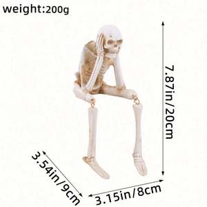 Oferta Especial: Figura de Esqueleto Realista que Ve, Escucha y No Oye Malos Sonidos, Decoración de Halloween, Colección de Terror de Poliresina, Regalo, EE. UU. - Product Image 4