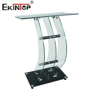 แท่นบรรยาย เก้าอี้บรรยาย โต๊ะบรรยาย ยี่ห้อ Ekintop ผลิตจากกระจกและโลหะ ทนทาน เหมาะสำหรับโรงเรียนและห้องประชุม - Product Image 2