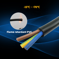 Câble d'alimentation électrique Rvv 4x4.0mm² 4x2.5mm² 300 / 500V H05VV-F homologué VDE, câble d'alimentation flexible pour appareils ménagers