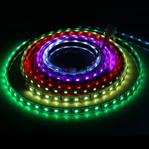 5050RGB 60 11ip67 IP68 60 ışıkları ile su geçirmez sihirli fener 12V bar KTV renkli harici IC led esnek şeritler renkli li