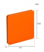 Boîte en fer blanc carrée portable en gros, boîte à thé et biscuits en métal plat, conteneur de rangement multicolore pour petits articles