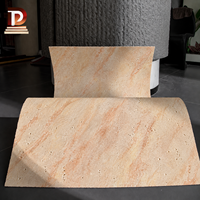 Panneaux en pierre flexibles MCM ultra-pliables, ignifuges et imperméables de classe A pour revêtement de murs courbes et de colonnes cylindriques dans les halls d'hôtels