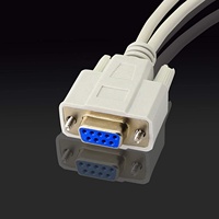 Cable Divisor en Y DB9 de 30 cm, DB9 de 9 Pines, 1 Hembra a 2 Machos, Adaptador Divisor Serial RS232, Cable Recto