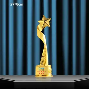 Trophy Cup Custom Plastic Star Gold Plated Award Trophy Souvenir Trofeos Y Medallas Manufacture Of Medals And Trophies
