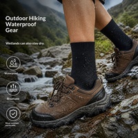 Chaussettes mi-mollet en coton tricoté imperméables pour activités de plein air : ski, course à pied, cyclisme, camping, sports aquatiques, respirantes