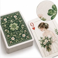 Cartes à jouer personnalisées New York Lucky Clover, Lucky Love pour les cadeaux de mariage aux États-Unis, 57 x 87 mm, papier couché 300 g/m², boîte en papier