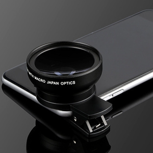 Lente Combo 2-in-1 per Telefono: Grandangolo Ultra-Largo 0.45x e Macro con Clip Esterna per <span class=keywords><strong>iPhone</strong></span>, Materiale Durevole in Metallo e Vetro - Product Image 1