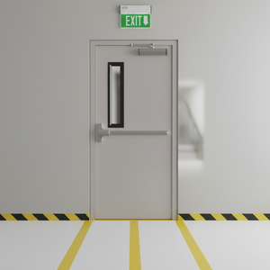 <span class=keywords><strong>Puerta</strong></span> de Acero de Salida de Emergencia Contra Incendios de <span class=keywords><strong>Dos</strong></span> <span class=keywords><strong>Hojas</strong></span>, Estándar, Personalizable, de 180 Minutos, con Panel de Visión, Certificación CE - Product Image 4