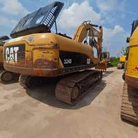 Excavatrice sur chenilles Caterpillar CAT 324D d'occasion, 24 tonnes, moteur d'origine, sans défaut, sans fuite d'huile, en stock, à vendre