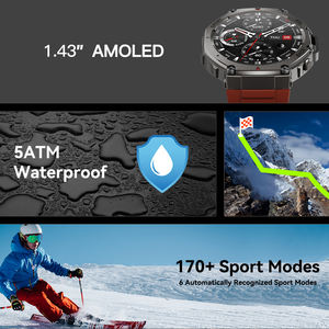 2025 DM58นาฬิกาอัจฉริยะของผู้ชายโทรด้วย BT หน้าจอ AMOLED 1.43นิ้ว500mAh GPS ติดตามเข็มทิศกลางแจ้งเข็มทิศสำหรับกีฬา reloj - Product Image 6