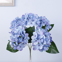Baru kedatangan bunga buatan 3D dicetak Hydrangea 5 garpu bunga untuk rumah dekorasi pernikahan Faux Hydrangea tinggi simulasi