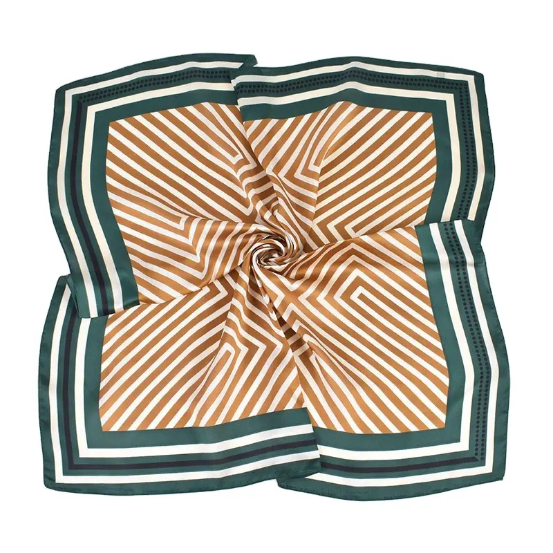 Geometric Cotton Linen Small Square Korean Version Women's Silk Scarf New Autumn Winter All-Match Scarf Keep Cold Shawl Scarf
