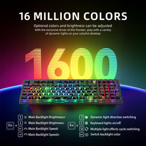 Clavier mécanique Zornher ZH980 <span class=keywords><strong>Black</strong></span> Spider Web avec interrupteurs <span class=keywords><strong>Gateron</strong></span>, rétroéclairage RGB, programmable, design silencieux pour - Product Image 4