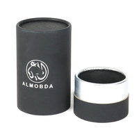 Ensemble de Boîte d'Emballage de Parfum Noir Personnalisé Argent Chaud Estampage Laminage Mat Tube de Papier Blanc Éponge d'Expédition Stratification Brillante