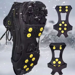 <span class=keywords><strong>Crampons</strong></span> à neige portables en acier et plastique antidérapants à 10 dents, épaisseur de 2 mm, <span class=keywords><strong>crampons</strong></span> universels pour l'escalade en extérieur, emballés dans un <span class=keywords><strong>sac</strong></span> - Product Image 1
