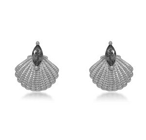 Milskye hermoso 2024 joyería de <span class=keywords><strong>moda</strong></span> fina personalizada 925 Plata 18K chapado en oro <span class=keywords><strong>Pamela</strong></span> Shell Stud pendientes - Product Image 3