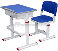 Meubles de salle de classe d'école junior de haute qualité Table d'étude ergonomique en plastique réglable en hauteur et ensemble de chaises pour les étudiants