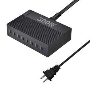เครื่องชาร์จตั้งโต๊ะ 300W GAN 8 พอร์ต PD ชาร์จเร็วสำหรับแล็ปท็อปโทรศัพท์แท็บเล็ตเกมคอนโซลพร้อมการรับรอง CE - Product Image 3