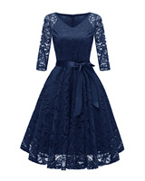 Robe de demoiselle d'honneur élégante en dentelle, taille plus, robe de soirée pour mariage et banquet