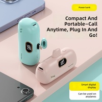 Mini Power Bank de Poche à Charge Rapide PD20W avec Prise Intégrée, Écran LED Numérique, Chargeur Portable d'Urgence, Approuvé pour l'Avion