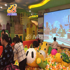AR แผ่นฉายภาพติดผนังแบบอินเทอร์แอคทีฟ,กิจกรรมติดผนังสุดวิเศษที่โยนบอลสระว่ายน้ำสนามเด็กเล่นแบบนุ่มสำหรับขี่สนุก - Product Image 3