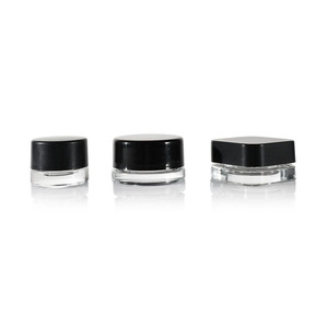 Contenants en verre transparent épais de 5 ml 5 g, résistants aux enfants, <span class=keywords><strong>pour</strong></span> le stockage de concentrés, d'huile, de baume à lèvres, de <span class=keywords><strong>cire</strong></span>, de cosmétiques, avec couvercle noir hermétique - Product Image 5