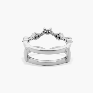 Anillo de Banda Curva de Plata de Ley 925 con Moissanita de Primera Calidad para Mujer, Regalo de Joyería para Boda o Compromiso - Product Image 2